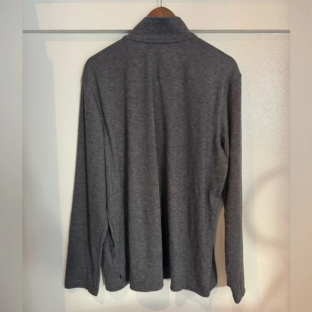 GAP Men’s Quarter Zip Pullover Sweater Charcoal Gray XL Long Sleeve Casual